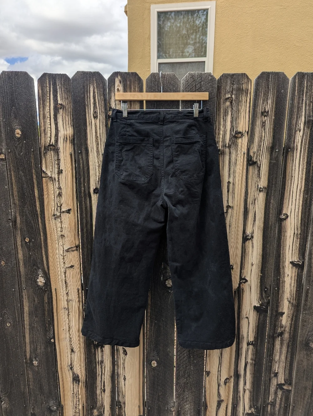 Size Medium - Loup Simone Black High-Rise Wide-Leg Pants - Picture 2 of 5